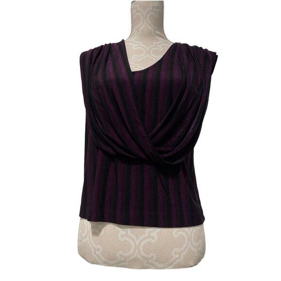 Outback Adventures Black Purple  Sleeveless Top  Size Medium USA - Picture 1 of 11